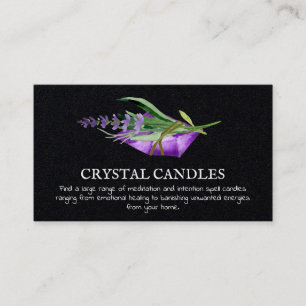 Carte De Visite Amethyst Crystal Candle Intention Spell Business C