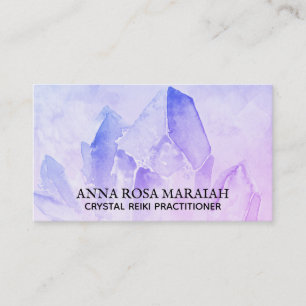 Carte De Visite *~* Améthyste du yoga de guérisseur de cristaux Re