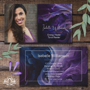 Carte De Visite Améthyste Mystique Méditation Yoga Reiki Céleste