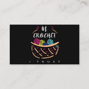 Carte De Visite Amour crochet  Crochet couleur J'ai confiance
