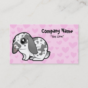 Carte De Visite Amour de lapin (cheveux lisses d'oreille souple)