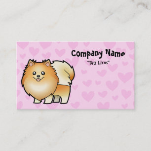 Carte De Visite Amour de Pomeranian