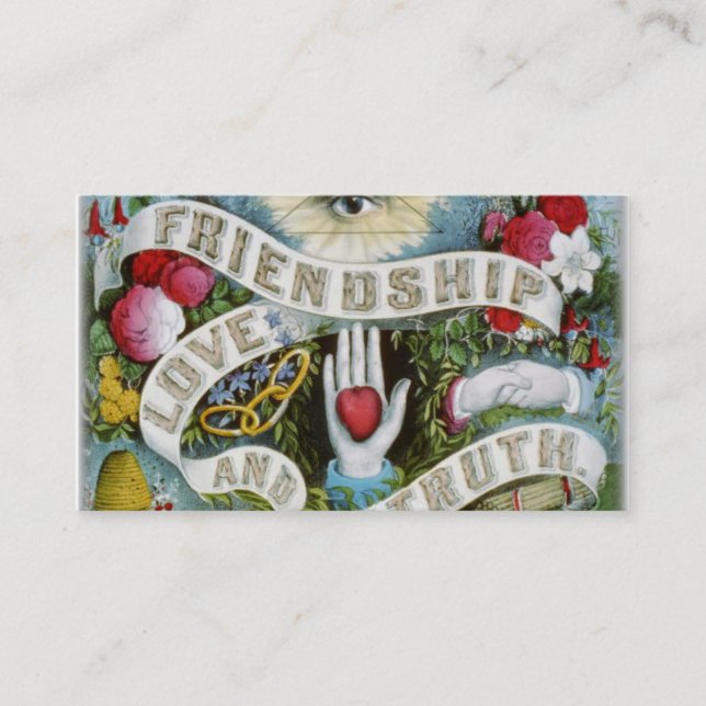 Carte De Visite amour et vérité d'amitié (Devant)