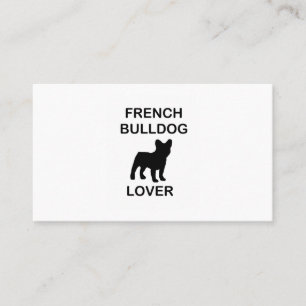 Carte De Visite amoureux de bouledogue français