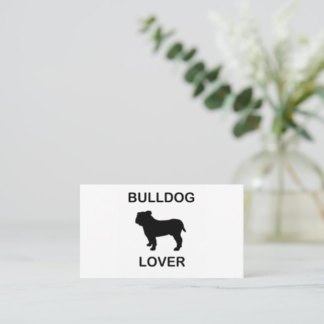 Carte De Visite amoureux de bulldog (Debout devant)