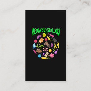 Carte De Visite Amoureux des chats scientifique en microbiologie C
