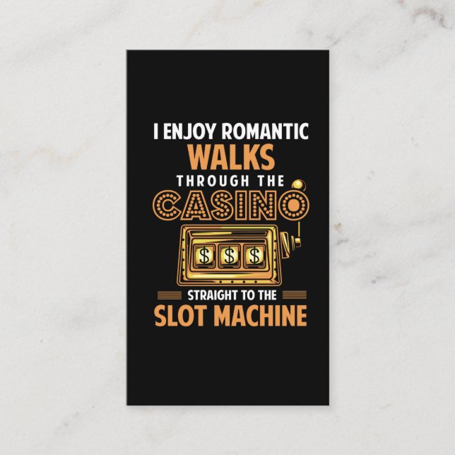 Carte De Visite Amoureux du casino Gambling Slot Devis machine (Devant)