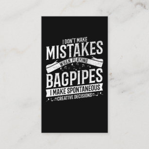 Carte De Visite Amusant Bagpipe Musicien Musique Loud Bagpiper