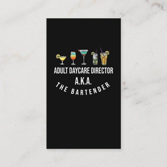 Carte De Visite Amusant Bartender Alcool Mixer Barkeeper plaisante (Devant)