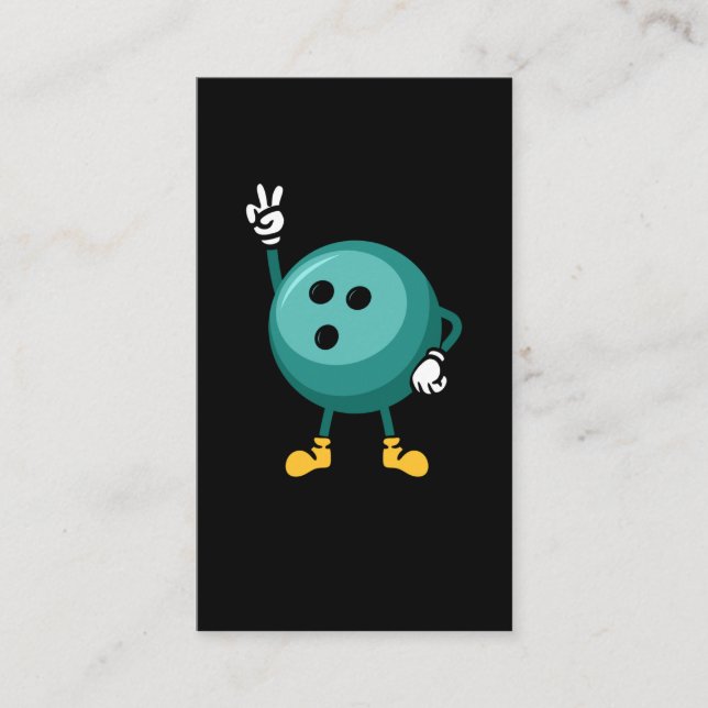 Carte De Visite Amusant Bowling Ball Strike Humour de Bowler (Devant)