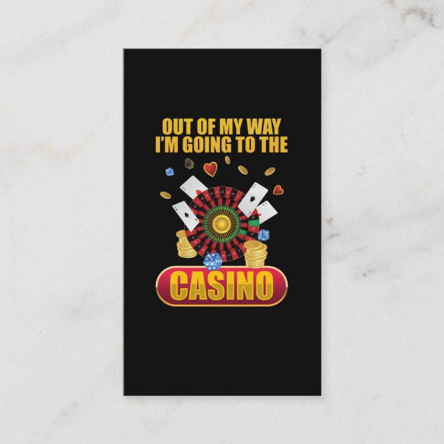 Carte De Visite Amusant Casino Jeu Poker (Devant)