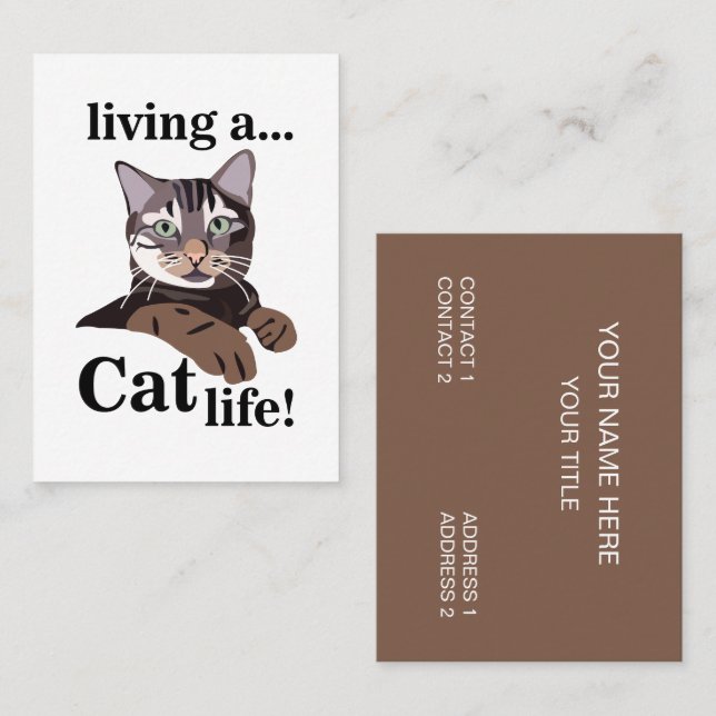 Carte De Visite Amusant chat vétérinaire animal de compagnie (Devant / Derrière)