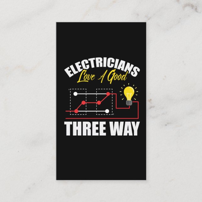 Carte De Visite Amusant électricien plaisantant sur l'électricité  (Devant)
