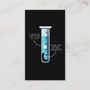 Carte De Visite Amusant Joke Chimie Scientifique Tube d'essai de c