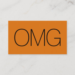 Carte De Visite Amusant OMG Jeune adulte Bold Orange