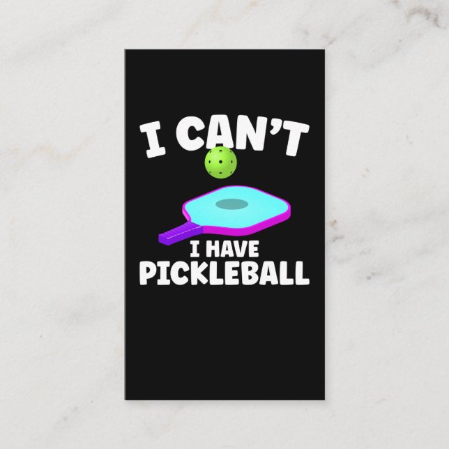 Carte De Visite Amusant Pickleball entraînement Plaisanterie Pickl (Devant)
