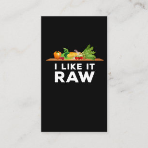 Carte De Visite Amusant végétarien Plaisanterie végétarienne Raw F