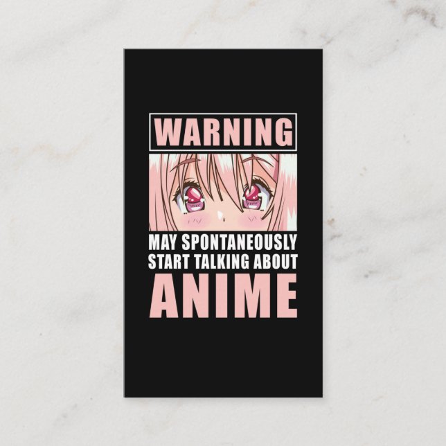 Carte De Visite Amusante Anime Girl Japonaise Otaku Manga Japon (Devant)