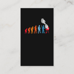 Carte De Visite Amusante évolution barbecue Grill Viande Grill Gri