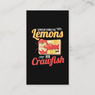 Carte De Visite Amusante langouste en ébullition Lemon Lobster Pl