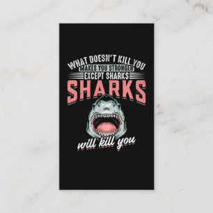Carte De Visite Amusante nage Humour requin plaisanterie