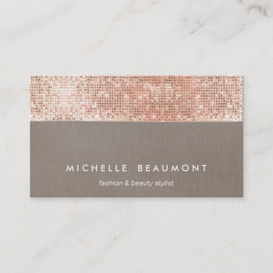 Carte De Visite Amusants Beauté moderne et mode Faux Séquin en cui