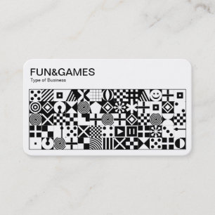 Carte De Visite Amusement et jeux - Blanc sur noir