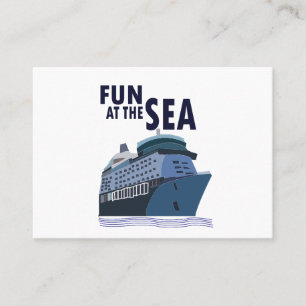 Carte De Visite Amusement sur le bateau de croisière en mer