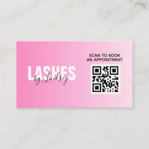 Carte De Visite Analyser le code QR rose professionnel pour réserv
