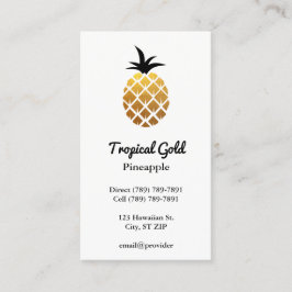 Carte De Visite Ananas photo Golden Foil