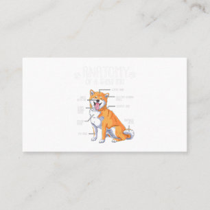 Carte De Visite anatomie drôle shiba inu cadeau amoureux des chie