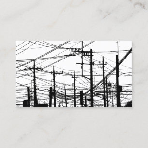 Carte De Visite Ancien téléphone et lignes électriques