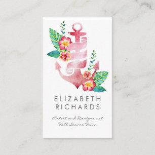 Carte De Visite Ancre de plage nautique croisière côtière