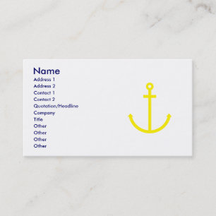 Carte De Visite Ancres Aweigh