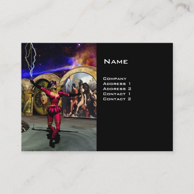 Carte De Visite ANDROID BALLET, Black Science Fiction (Devant)