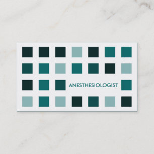 Carte De Visite ANESTHÉSISTE (carrés de mod)