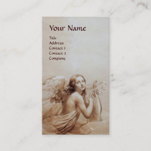 Carte De Visite ANGE JOUER LYRA SUR LE MONogramme DES NUAGES