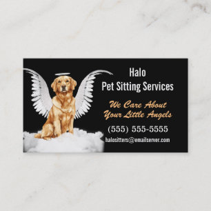 Carte De Visite Angel Chat et Chien Services de pose pour animaux 