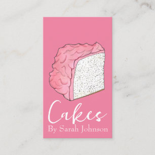 Carte De Visite Angel Food Gâteau Slice Baker boulangerie pâtisser