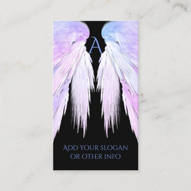 Carte De Visite ANGEL WINGS Dreamy Beauty Black (Devant)