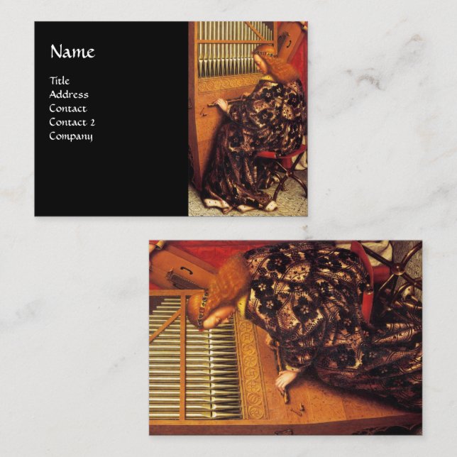 Carte De Visite ANGES JOUER MUSIQUE, détails (Devant / Derrière)