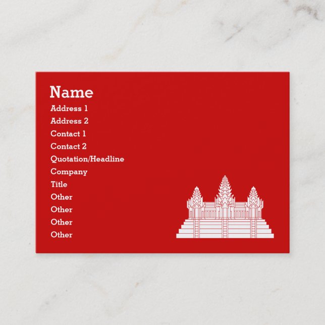 Carte De Visite Angkor Vat Ver.2.0. Temple khmer (Devant)