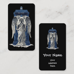 Carte De Visite Angle de plaie avec boîte de police bleue 1
