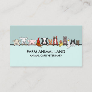 Carte De Visite Animal agricole vétérinaire