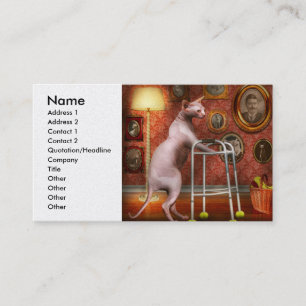 Carte De Visite Animal - Chat - Maison de retraite pour chats