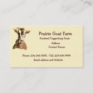 Carte de visite animal de ferme de chèvre personna