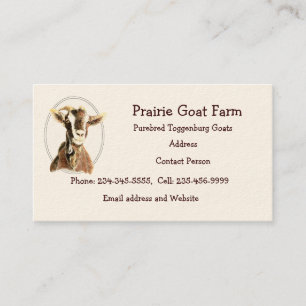 Carte de visite animal de ferme de chèvre personna