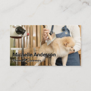 Carte De Visite Animal Groomer Compiler Cheveux de chien