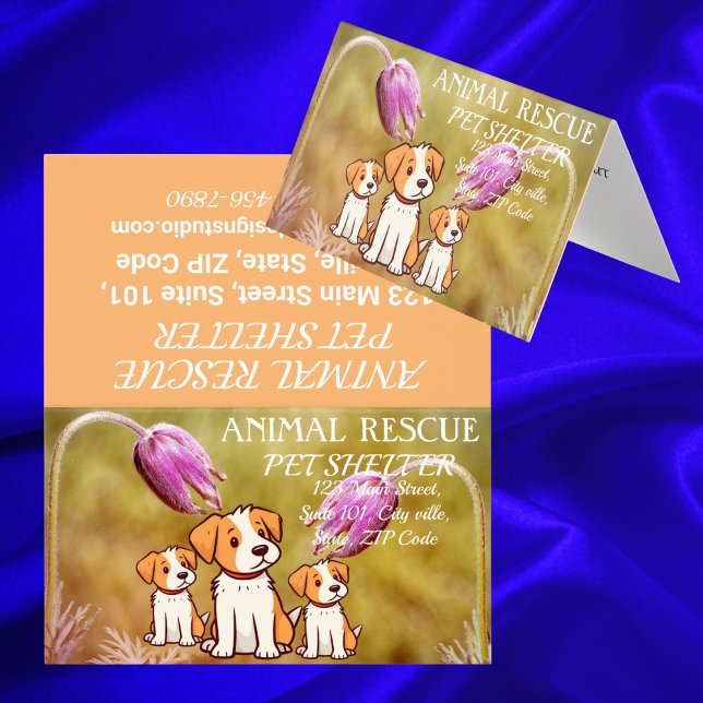 Carte De Visite Animal Rescue Pet Shelter Organisation Simple chic (Créateur téléchargé)