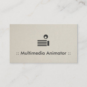 Carte De Visite Animateur multimédia Simple Elegant Professionnel